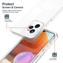 For Realme C35 3 in 1 Clear TPU Color PC Frame Phone Case(White)