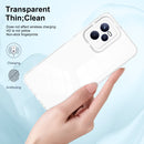 For Realme C35 3 in 1 Clear TPU Color PC Frame Phone Case(White)