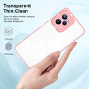For Realme C35 3 in 1 Clear TPU Color PC Frame Phone Case(Pink)