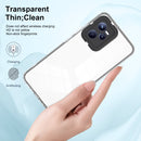 For Realme C35 3 in 1 Clear TPU Color PC Frame Phone Case(Black)