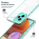 For Realme C35 3 in 1 Clear TPU Color PC Frame Phone Case(Light Green)