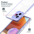 For Realme C35 3 in 1 Clear TPU Color PC Frame Phone Case(Purple)