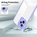 For Realme C35 3 in 1 Clear TPU Color PC Frame Phone Case(Purple)