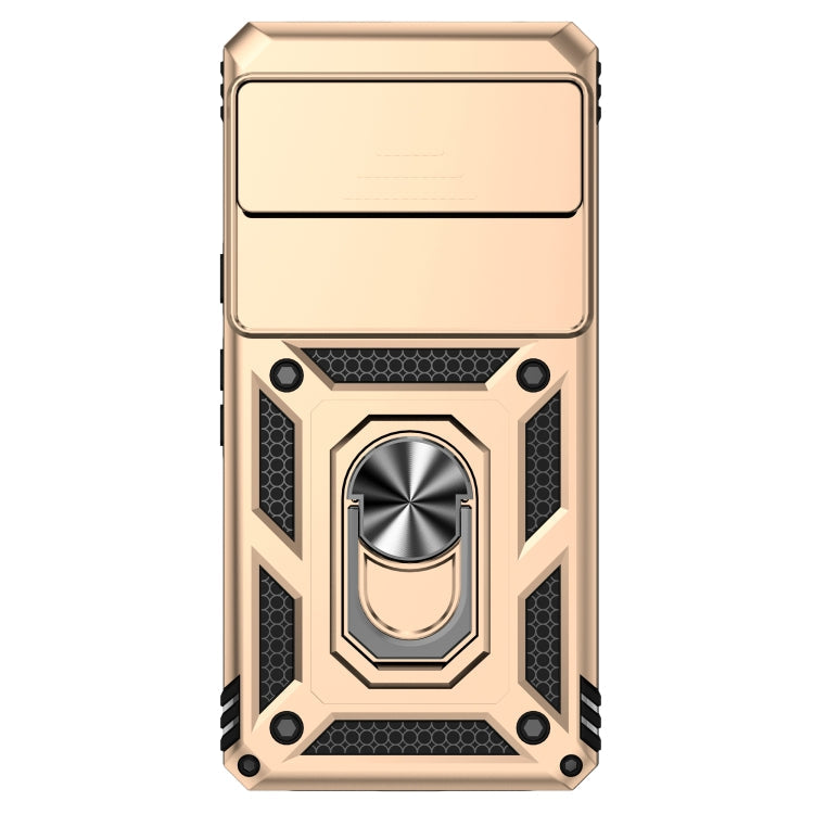 For Google Pixel 7 5G Sliding Camshield Holder Phone Case(Gold)
