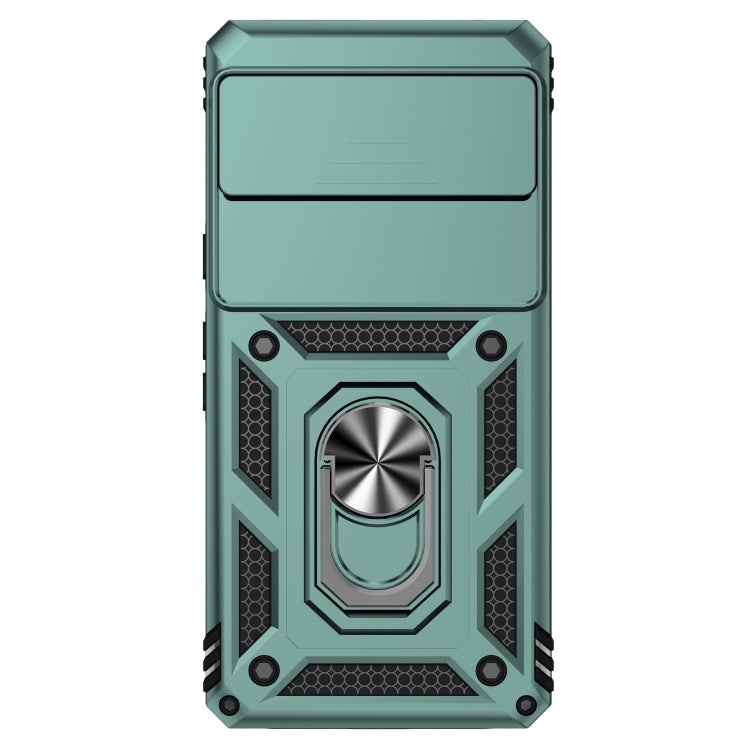 For Google Pixel 7 5G Sliding Camshield Holder Phone Case(Dark Green)