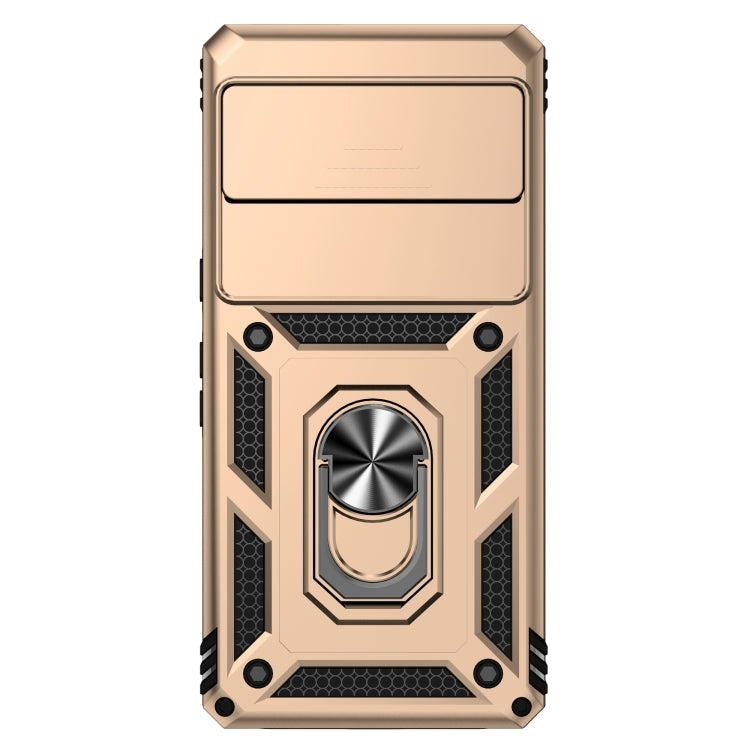 For Google Pixel 7 Pro 5G Sliding Camshield Holder Phone Case(Gold)