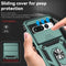 For Google Pixel 7 Pro 5G Sliding Camshield Holder Phone Case(Dark Green)
