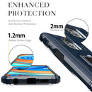 For Xiaomi Redmi Note 9S Carbon Fiber Protective Case with 360 Degree Rotating Ring Holder(Blue)