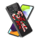 For Xiaomi Poco C40 Christmas Patterned Clear TPU Phone Cover Case(Christmas Cane)