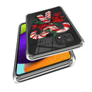 For Xiaomi Poco C40 Christmas Patterned Clear TPU Phone Cover Case(Christmas Cane)