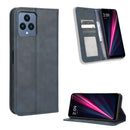 For T-Mobile Revvl 6 5G Magnetic Buckle Retro Texture Leather Phone Case(Blue)