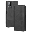 For T-Mobile REVVL 6 Pro 5G Magnetic Buckle Retro Texture Leather Phone Case(Black)