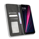 For T-Mobile REVVL 6 Pro 5G Magnetic Buckle Retro Texture Leather Phone Case(Black)