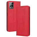 For T-Mobile REVVL 6 Pro 5G Magnetic Buckle Retro Texture Leather Phone Case(Red)