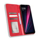 For T-Mobile REVVL 6 Pro 5G Magnetic Buckle Retro Texture Leather Phone Case(Red)