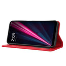 For T-Mobile REVVL 6 Pro 5G Magnetic Buckle Retro Texture Leather Phone Case(Red)