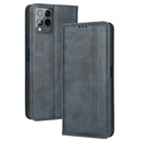 For T-Mobile REVVL 6 Pro 5G Magnetic Buckle Retro Texture Leather Phone Case(Blue)