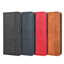For T-Mobile REVVL 6 Pro 5G Magnetic Buckle Retro Texture Leather Phone Case(Black)