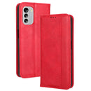 For Nokia G60 5G Magnetic Buckle Retro Texture Leather Phone Case(Red)