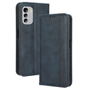 For Nokia G60 5G Magnetic Buckle Retro Texture Leather Phone Case(Blue)