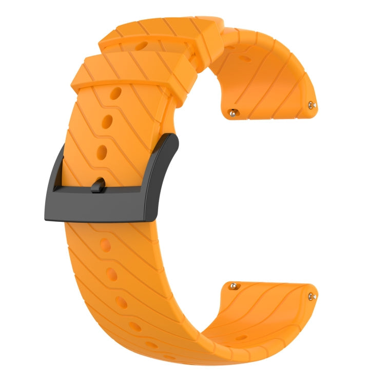 For Suunto 9 Lightning Silicone Watch Band(Amber Yellow)