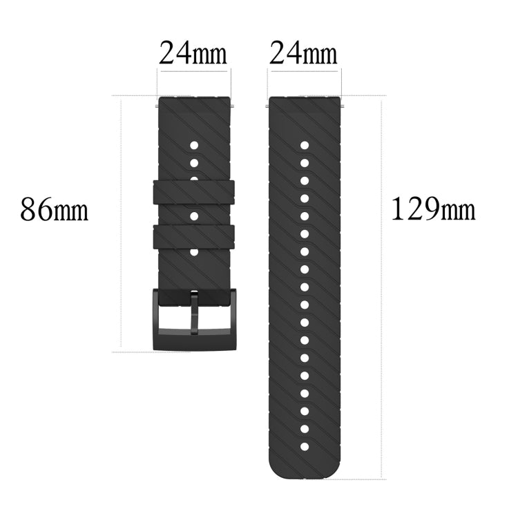 For Suunto 9 Lightning Silicone Watch Band(Amber Yellow)