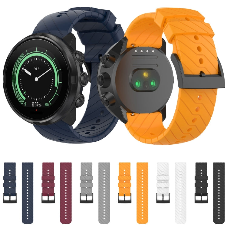 For Suunto 9 Lightning Silicone Watch Band(Amber Yellow)