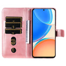 For Honor X8 5G / X6 Calf Texture Zipper Leather Phone Case(Rose Gold)