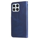 For Honor X8 5G / X6 Calf Texture Zipper Leather Phone Case(Blue)