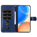 For Honor X8 5G / X6 Calf Texture Zipper Leather Phone Case(Blue)