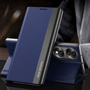 For Honor 70 Side Electroplated Magnetic Leather Phone Case(Royal Blue)