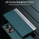 For Honor 70 Side Electroplated Magnetic Leather Phone Case(Green)