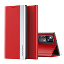 For Xiaomi 12T / 12T Pro / Redmi K50 Ultra Side Electroplated Magnetic Leather Phone Case(Red)