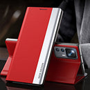 For Xiaomi 12T / 12T Pro / Redmi K50 Ultra Side Electroplated Magnetic Leather Phone Case(Red)