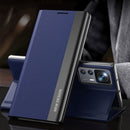 For Xiaomi 12T / 12T Pro / Redmi K50 Ultra Side Electroplated Magnetic Leather Phone Case(Royal Blue)