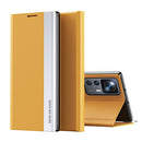 For Xiaomi 12T / 12T Pro / Redmi K50 Ultra Side Electroplated Magnetic Leather Phone Case(Yellow)