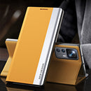 For Xiaomi 12T / 12T Pro / Redmi K50 Ultra Side Electroplated Magnetic Leather Phone Case(Yellow)