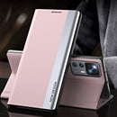 For Xiaomi 12T / 12T Pro / Redmi K50 Ultra Side Electroplated Magnetic Leather Phone Case(Pink)
