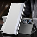 For Xiaomi 12T / 12T Pro / Redmi K50 Ultra Side Electroplated Magnetic Leather Phone Case(Silver)