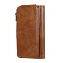 For iPhone X / XS Multifunctional Retro Detachable Magnetic Horizontal Flip Leather Case with Card Slots & Holder & Wallet & Photo Frame(Brown)