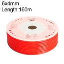 LAIZE Pneumatic Compressor Air Flexible PU Tube, Specification:6x4mm, 160m(Red)