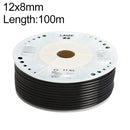 LAIZE Pneumatic Compressor Air Flexible PU Tube, Specification:12x8mm, 100m(Black)