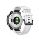 For Garmin Fenix 6S 20mm Quick Release Official Texture Wrist Strap Watchband with Plastic Button(White)