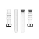 For Garmin Fenix 6S 20mm Quick Release Official Texture Wrist Strap Watchband with Plastic Button(White)