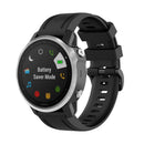 For Garmin Fenix 6S 20mm Quick Release Official Texture Wrist Strap Watchband with Plastic Button(Black)