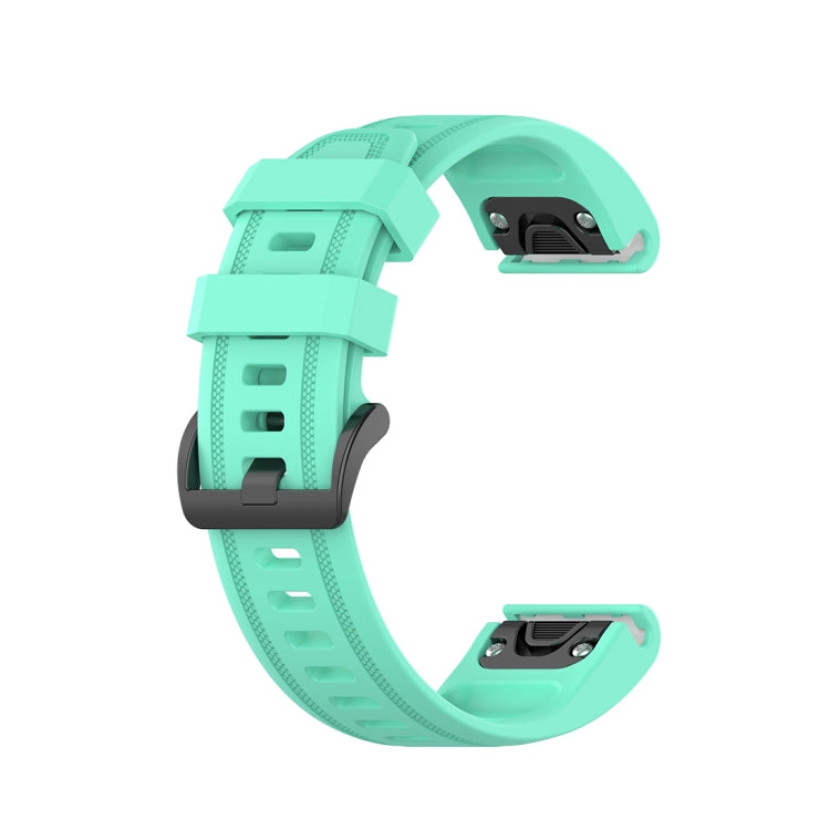 For Garmin Fenix 6S 20mm Quick Release Official Texture Wrist Strap Watchband with Plastic Button(Lake Blue)