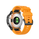 For Garmin Fenix 6S 20mm Quick Release Official Texture Wrist Strap Watchband with Plastic Button(Amber Yellow)