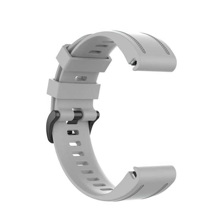 For Garmin Fenix 6S 20mm Quick Release Official Texture Wrist Strap Watchband with Plastic Button(Grey)