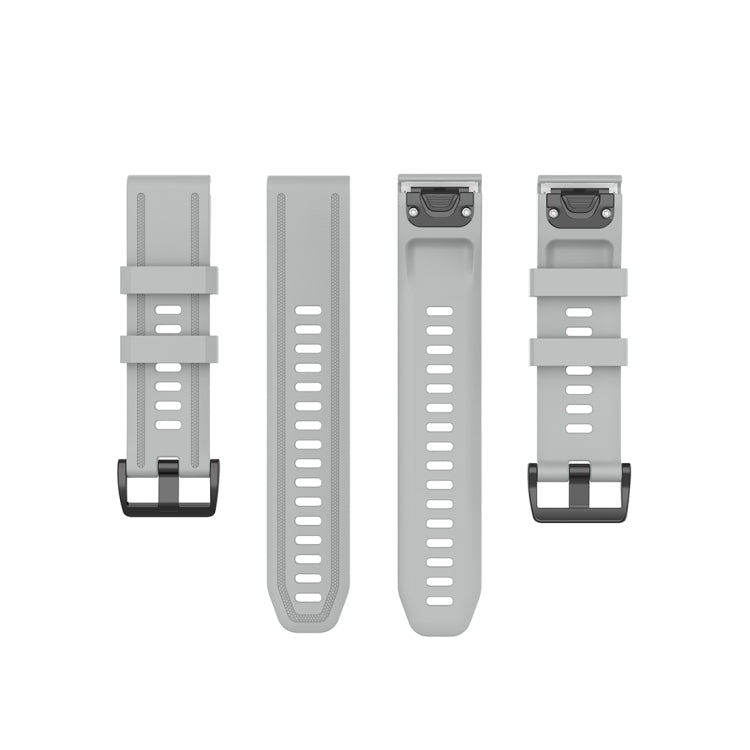 For Garmin Fenix 6S 20mm Quick Release Official Texture Wrist Strap Watchband with Plastic Button(Grey)