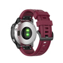 For Garmin Fenix 6S 20mm Quick Release Official Texture Wrist Strap Watchband with Plastic Button(Wine Red)